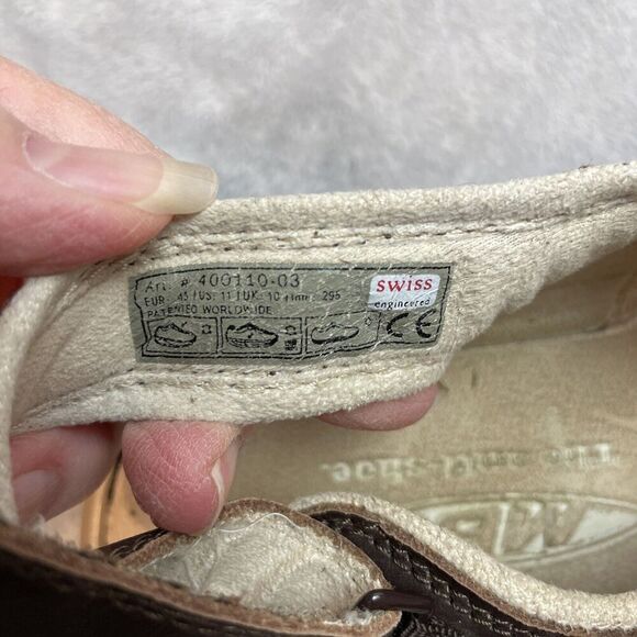 MBT Kisumu Sandals Mens 11 Brown Leather Rocker Sole Comfort Hook Loop Closures - Picture 8 of 10